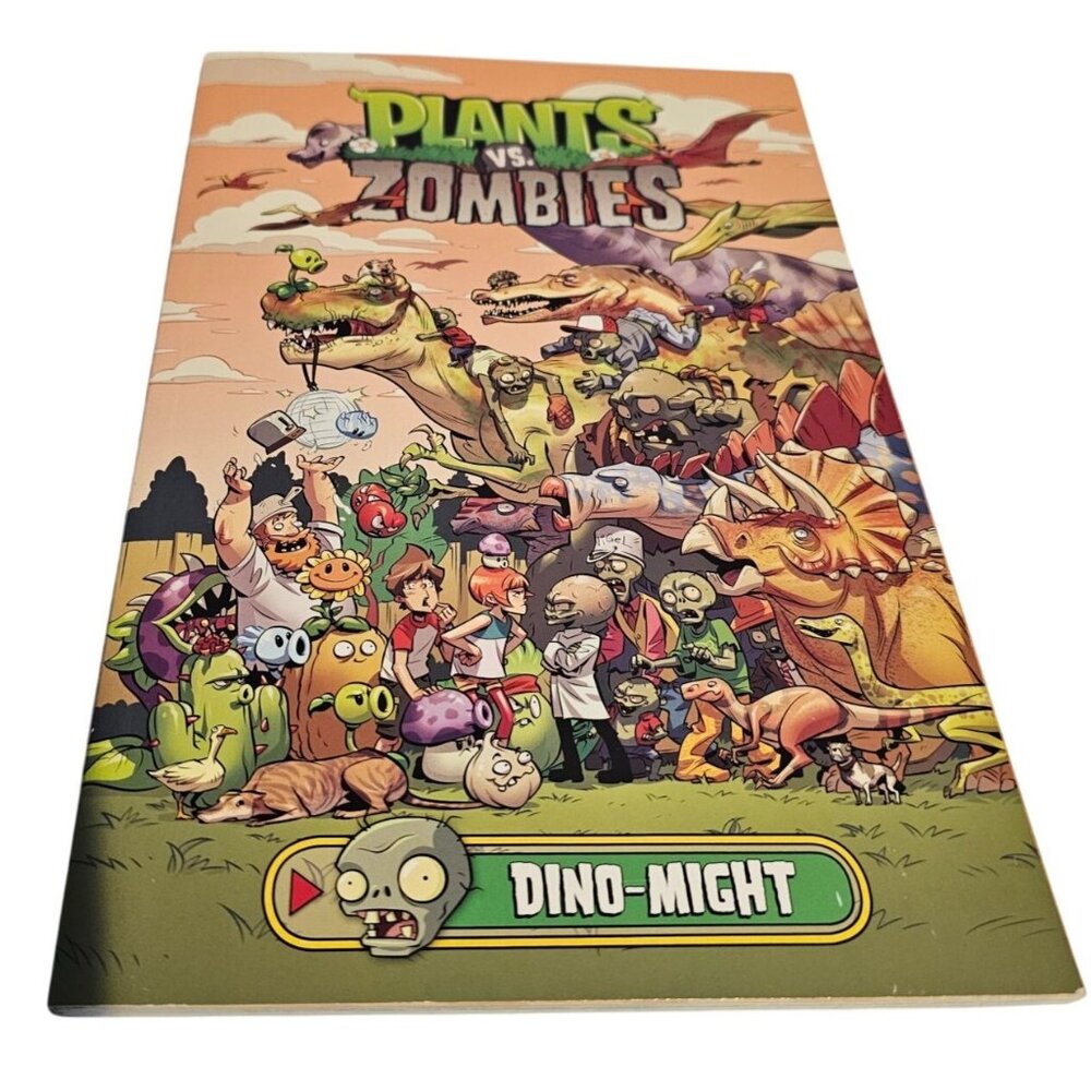 Plants Vs Zombies Dino-Might Graphic Novel Comic Paul Tobin Ron Chan Scholastic